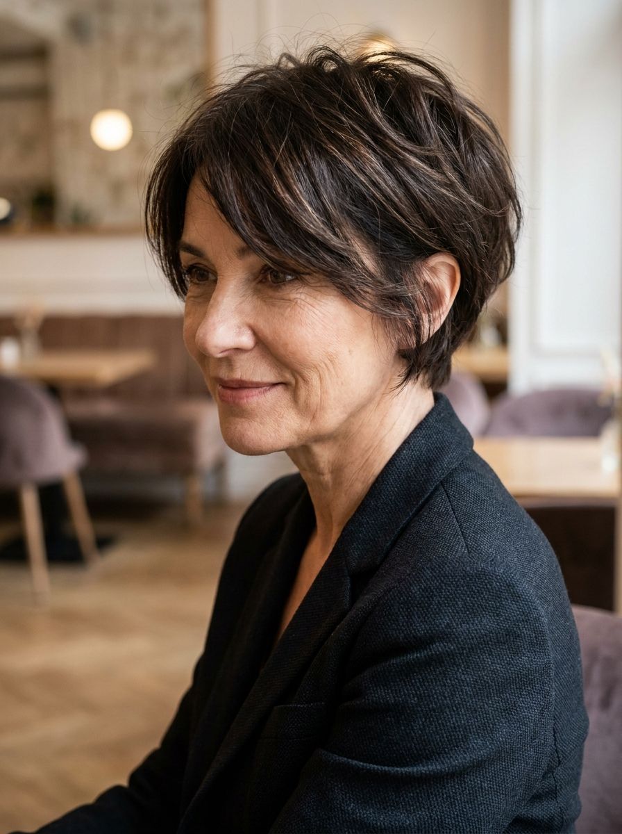 Bixie Cut mit weichem Deckhaar - Frisuren die jünger machen